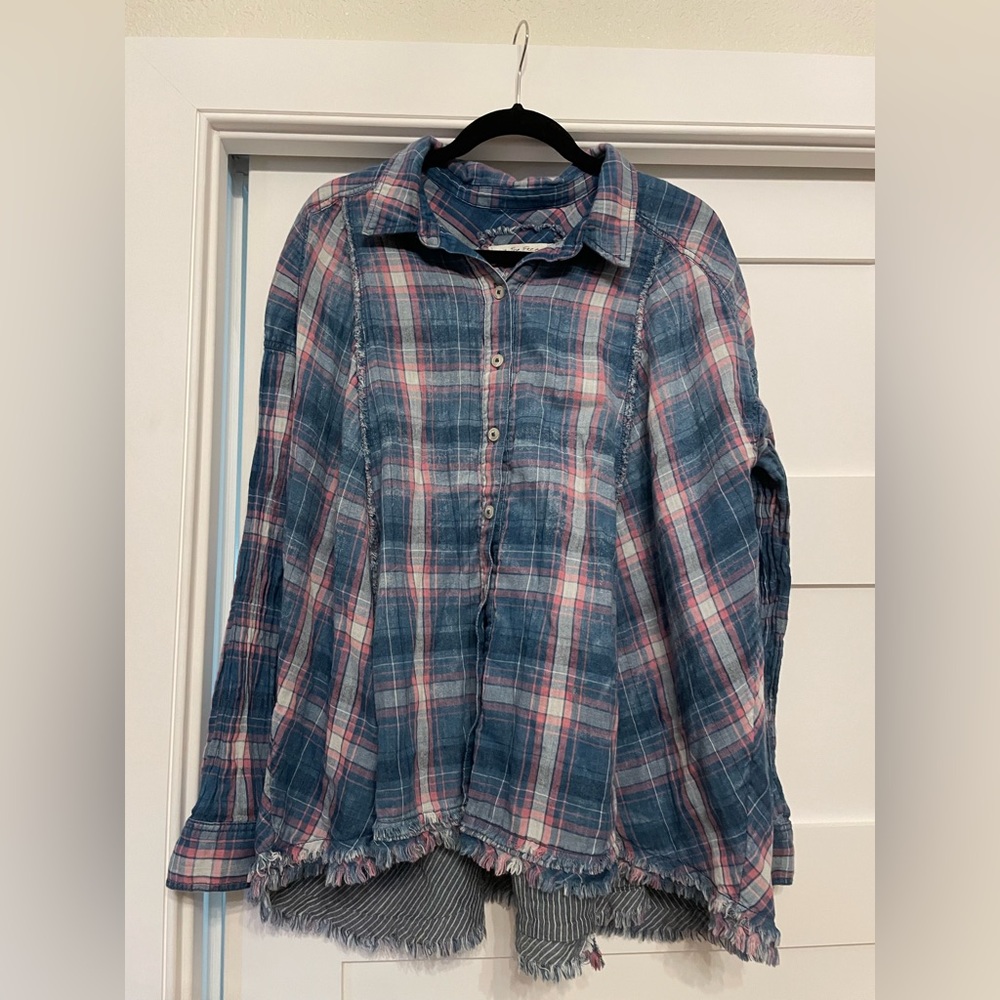 Free People Flannel, Size Large